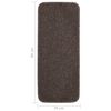 vidaXL Anti Slip Stair Mats 15 pcs 60x25 cm Brown Rectangular