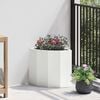 vidaXL Corner Planter White 30 x 30 x 35 cm Steel