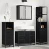 vidaXL Bathroom Furniture Set 3 pcs Black Oak Engineered Wood
