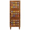 vidaXL Highboard with Storage Walnut 40 x 33 x 110 cm Solid Mango Wood