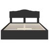 vidaXL Storage Bed with Headboard Black 140 x 190 cm Engineered Wood