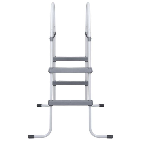 vidaXL Pool Ladder Grey 84 cm Steel