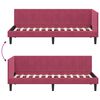 vidaXL Corner Bed Frame with Headboard Wine Red 80 cm x 200 cm Velvet