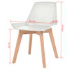 vidaXL Dining Chairs 4 pcs White Plastic