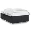 vidaXL Bed Frame without Mattress Black Double Faux Leather