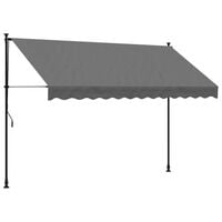 vidaXL Retractable Awning Anthracite 300x150 cm Fabric and Steel