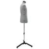 vidaXL Adjustable Dress Form Female Manual Grey 37.5-45.5 inch Fabric