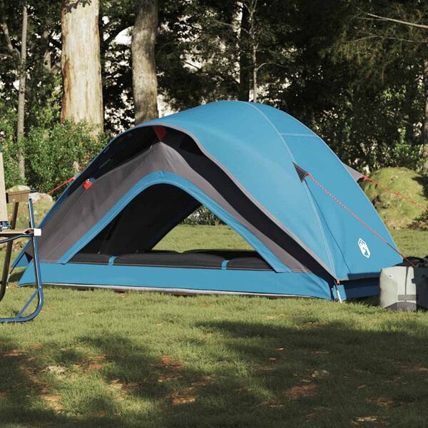 vidaXL Camping Tent 1-Person Blue Waterproof
