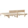 vidaXL Bed Frame with Headboard Brown 200 x 200 cm Solid Pine Wood