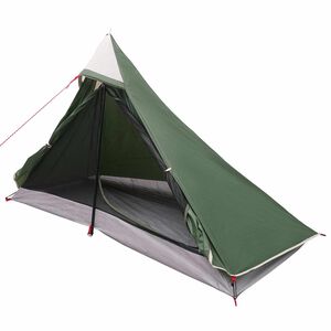 vidaXL Backpacking Tent 222 x 85 x 125 cm Green