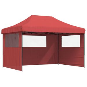 vidaXL Party Tent Folding Burgundy 279 x 410 x 315 cm Oxford Fabric