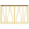 vidaXL Console Table Gold Stainless Steel and Solid Wood Reclaimed
