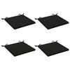 vidaXL 4-Piece Seat Cushions SOEST 4 pcs 100% Polyester Black
