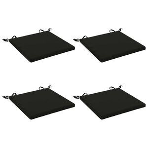 vidaXL 4-Piece Seat Cushions SOEST 4 pcs 100% Polyester Black