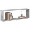 vidaXL Wall Cube Shelf 4 pcs Concrete Grey 80x15x26.5 cm Engineered Wood