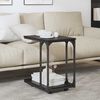 vidaXL Side Table Black Oak 50 x 35 x 55.5 cm Engineered Wood