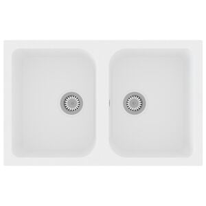 vidaXL Kitchen Sink White 76 x 48 x 30 cm Quartz and Resin