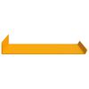 vidaXL Floating Shelf 4 pcs Mustard Yellow 40 x 18 x 2.5 cm Steel