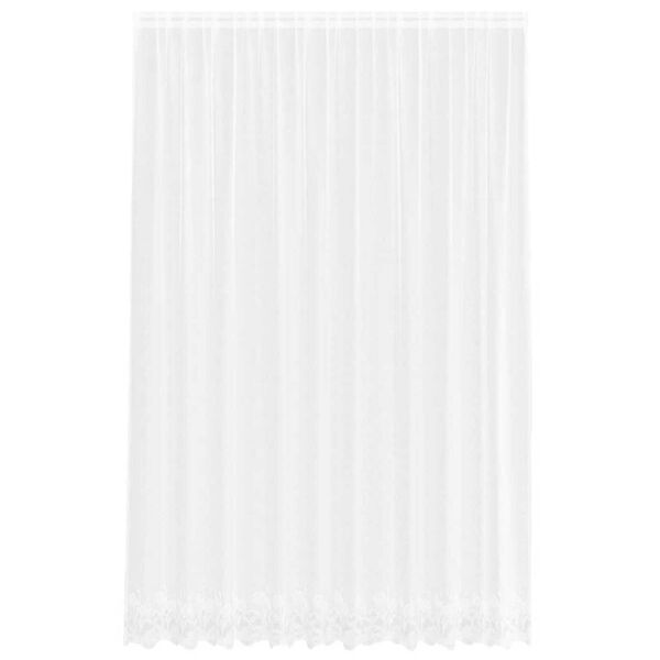vidaXL Lace Curtain with Curtains Floral White 300 x 300 cm Polyester