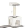 vidaXL Cat Tree with Sisal Scratching Posts White 225 cm