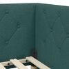 vidaXL Corner Bed Frame with Headboard Dark Green 80 x 200 cm Fabric