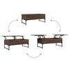 vidaXL Coffee Table Brown Oak 100x50x40 cm Engineered Wood and Metal