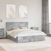 vidaXL Bed Frame Concrete Grey 160 x 200 cm Engineered Wood