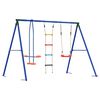 vidaXL Outdoor Swing Set Multicolour 263 x 185 x 185 cm Steel and PE