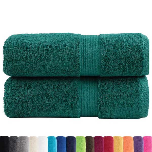 vidaXL Premium Wash Towels SOLUND 2 pcs Green 30x30 cm 600 gsm