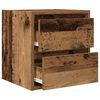 vidaXL Wall-mounted Bedside Cabinet Old Wood 38x34x40 cm
