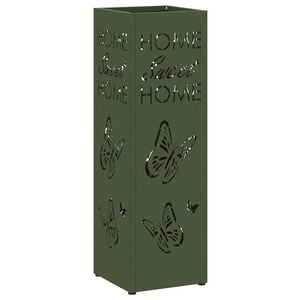 vidaXL Rain Umbrella Stand Olive 15.5 x 15.5 x 49 cm Steel