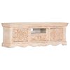 vidaXL TV Cabinet White 120x30x40 cm Solid Mango Wood