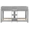 vidaXL Bunk Bed for Kids Grey Sonoma 100 x 200 cm Engineered Wood