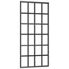 vidaXL Sliding Door ESG Glass and Aluminium 90x205 cm Black
