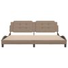 vidaXL Bed Frame without Mattress "Zadar" Cappuccino 200x200 cm Faux Leather