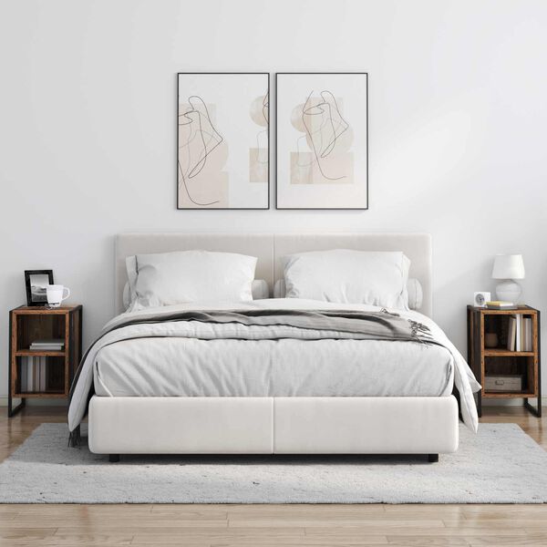 vidaXL Bedside Table Old Wood 39.5 x 30 x 50 cm Engineered Wood