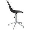 vidaXL Swivel Dining Chairs 2 pcs Black PP