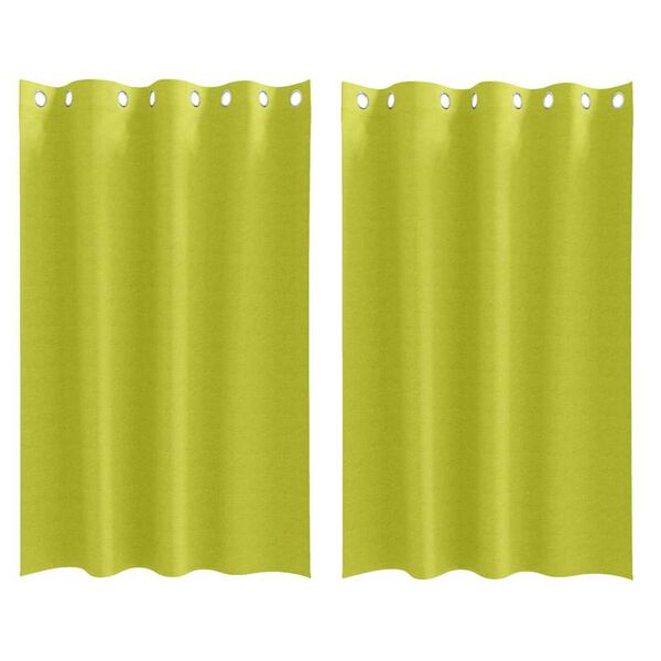 vidaXL Blackout Curtains with Rings 2 pcs Green 175 x 140 cm Polyester