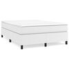 vidaXL Box Spring Bed Frame White Double Faux Leather