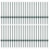 vidaXL Fence Post 44 pcs Green 100 cm Steel