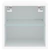 vidaXL TV Wall Cabinets with LED Lights 2 pcs White 30x28.5x30 cm