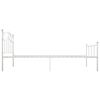 vidaXL Bed Frame without Mattress White Metal 90x200 cm