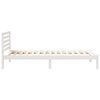 vidaXL Bed Frame with Headboard White 100 x 210 cm Solid Pine Wood