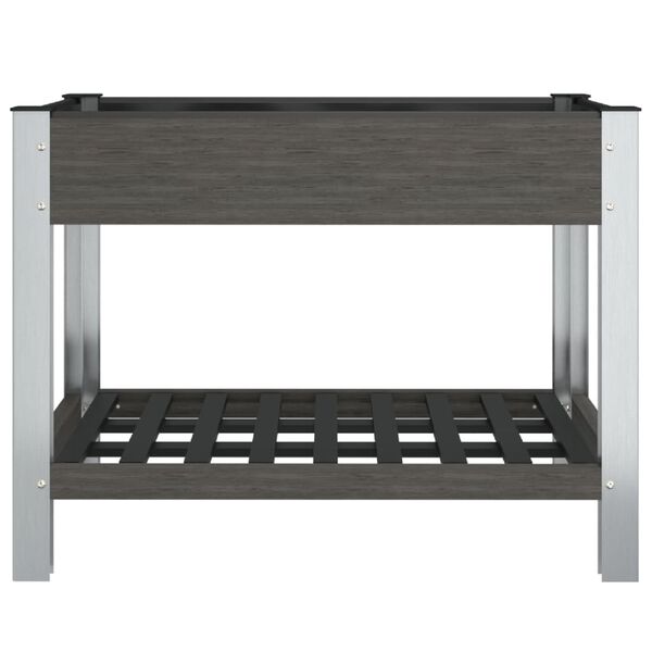 vidaXL Garden Raised Bed with Shelf Grey 100x50x75 cm WPC