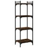 vidaXL Bookcase 4-Tier Smoked Oak 40x30x120 cm Engineered Wood