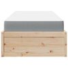 vidaXL Bed with Mattress 100x200 cm Solid Wood Pine