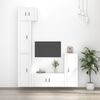 vidaXL 5 Piece TV Cabinet Set White Engineered Wood