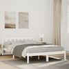 vidaXL Extra Long Bed Frame without Mattress White 160x210 cm Solid Wood Pine