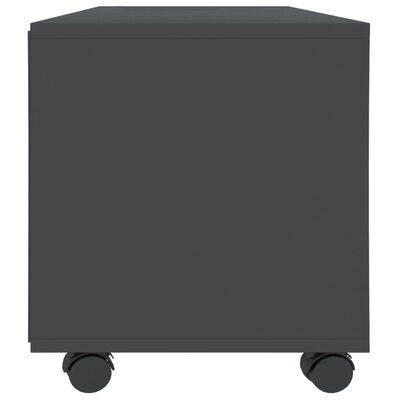vidaXL TV Cabinet with Castors Grey 90x35x35 cm Engineered Wood