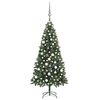 vidaXL Artificial Pre-lit Christmas Tree with Ball Set Pine Cones 180 cm